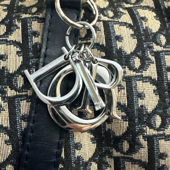 Christian Dior Trotter Boston Bag Dior Baggages Navy Monogram Canvas Handbag - Picture 11 of 15